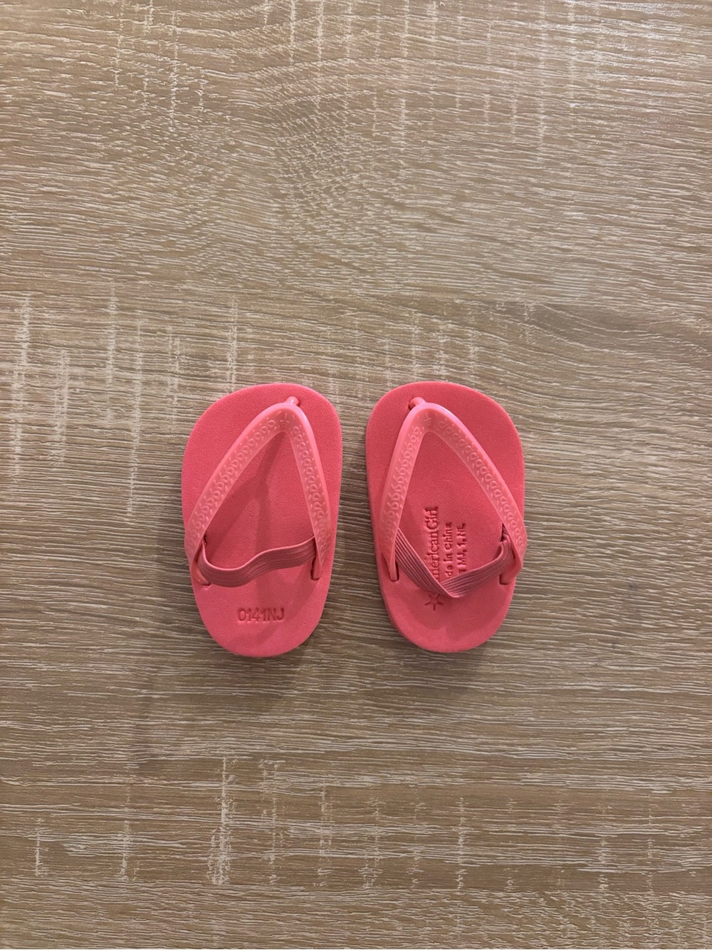 American Girl doll fuchsia flip-flops